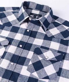 img 3 attached to 👔 Classic Style meets Comfort: Buttons Flannel Shirts - A Must-have in Men's Clothing Collection.