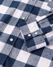 img 2 attached to 👔 Classic Style meets Comfort: Buttons Flannel Shirts - A Must-have in Men's Clothing Collection.