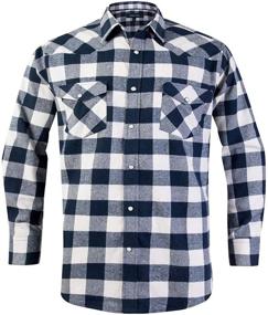 img 4 attached to 👔 Classic Style meets Comfort: Buttons Flannel Shirts - A Must-have in Men's Clothing Collection.