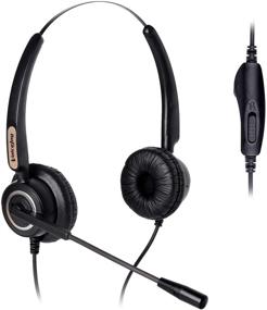 img 4 attached to 🎧 Office Binaural Headset with Microphone RJ9 Plug - Volume and Mute Switch - Compatible with Cisco IP Phones 794X, 796X, 797X, 69XX Series and 8811, 8841, 8851, 8861, 8941, 8945, 8961, 9951, 9971, etc.