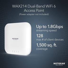 img 3 attached to 🔒 NETGEAR WAX214 Wireless Access Point - AX1800 WiFi 6 Speed, PoE Port, 128 Device Capacity, WPA3 Security, MU-MIMO, 802.11ax