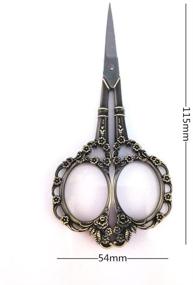 img 3 attached to Yueton Vintage European Plum Blossom Needlework Embroidery Scissors: Bronze Beauty