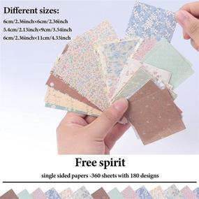 img 3 attached to 📒 Vintage Single-Sided Scrapbook Journaling Paper - 360 Sheets in 3 Sizes, Multicolor Supplies for Crafts, Cardmaking, and Journaling