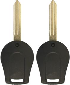 img 2 attached to 🔑 KeylessOption CWTWB1U751 Keyless Entry Remote + Uncut Ignition Key Fob Replacement (2-Pack): Easy Car Access Solution