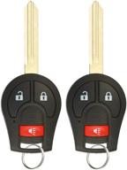 🔑 keylessoption cwtwb1u751 keyless entry remote + uncut ignition key fob replacement (2-pack): easy car access solution logo