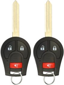 img 3 attached to 🔑 KeylessOption CWTWB1U751 Keyless Entry Remote + Uncut Ignition Key Fob Replacement (2-Pack): Easy Car Access Solution