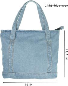 img 1 attached to Lightblue Yunzh Shoulder Handbag: Stylish Women's Handbags & Wallets for Shopping and Totes