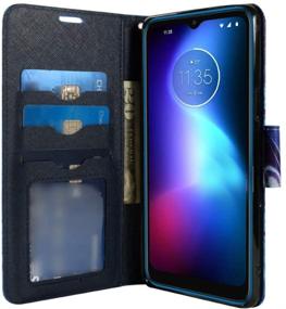 img 1 attached to 🦋 ZASE Moto G Play 2021 Wallet Phone Case - Stylish PU Leather Flip Folio Cover with Kickstand, Card Slot, and Wrist Strap - Designed for Motorola G Play 2021 6.5-inch (Blue Violet Butterfly)