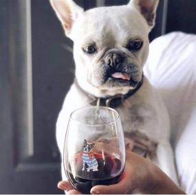 img 4 attached to Drinking Divas Pardon My Frenchie Wine Glass - Stemless 15oz Wine & Cocktail, For Dog & French Bulldog Enthusiasts, Cute & Humorous Gift for Mom, Wife, Sister, Bestie, Women, Christmas, Birthday Present...