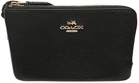 img 2 attached to 👜 Stylish and Practical Coach Pebbled Leather Double Wristlet: The Perfect Women's Handbag and Wallet Combo
