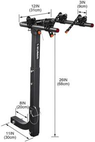 img 3 attached to 🚲 IKURAM R 2 Bike Rack Bicycle Carrier Racks Hitch Mount Foldable Rack for Cars, Trucks, SUVs, and Minivans with 2" Hitch Receiver