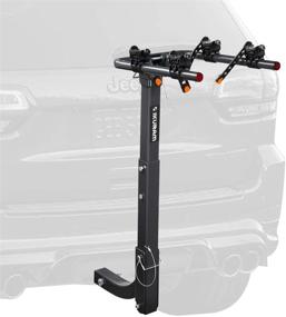 img 4 attached to 🚲 IKURAM R 2 Bike Rack Bicycle Carrier Racks Hitch Mount Foldable Rack for Cars, Trucks, SUVs, and Minivans with 2" Hitch Receiver