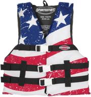 🌟 sportsstuff stars and stripes life jacket: child, youth, and adult sizes logo