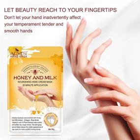 img 3 attached to 🍯 Honey and Milk Hand Moisturizing Mask (5 Pack) - Natural Therapy Gloves for Dry, Cracked, and Aging Hands: Repair Rough Skin for Men and Women