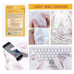 img 1 attached to 🍯 Honey and Milk Hand Moisturizing Mask (5 Pack) - Natural Therapy Gloves for Dry, Cracked, and Aging Hands: Repair Rough Skin for Men and Women