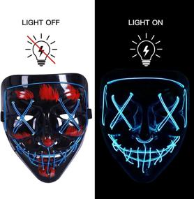 img 2 attached to 🎃 Glowing Halloween Purge Masquerade Costume: Unleash the Spooky Vibes!