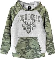 детский свитшот с капюшоном john deere из флиса логотип