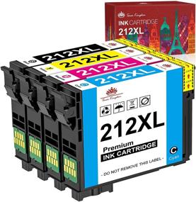 img 4 attached to 🖨️ Картриджи Toner Kingdom переработанные: Epson 212XL T212XL 212 XL T212 совместим с принтерами Workforce WF-2830 WF-2850, Expression Home XP-4100 XP-4105 (4 штуки)