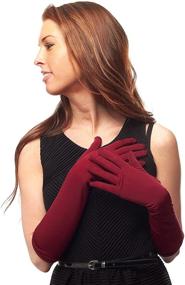 img 3 attached to Belle Matte Satin Length Gloves Women's Accessories and Special Occasion Accessories