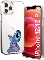 litech cute stitch case [flexfit] protective clear funny cartoon creative artistic case for apple iphone 12 logo