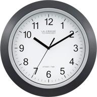 ⏰ la crosse technology wt-3129b 12" atomic analog wall clock in black logo