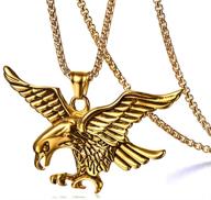 punk rock stainless steel winged eagle pendant necklace - mgutillart: a bold fashion statement! logo