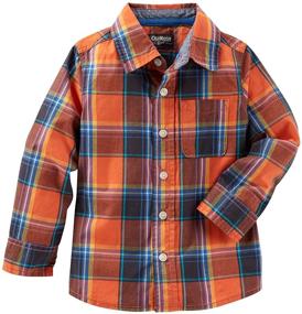 img 1 attached to 👕 OshKosh B'Gosh Boys' Woven Buttonfront Shirt - Perfect Blend of Style and Comfort