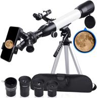 🔭 2021 newest 20x-165x hd telescope: 60mm aperture, 500mm focal length, az mount for astronomy, adjustable portable kit with tripod, phone adapter, nylon bag logo