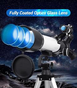 img 3 attached to 🔭 2021 Newest 20X-165X HD Telescope: 60mm Aperture, 500mm Focal Length, AZ Mount for Astronomy, Adjustable Portable Kit with Tripod, Phone Adapter, Nylon Bag