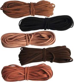 img 4 attached to 🎨 Versatile SANNIX 55 Yards 2.6mm Suede Cord: Ideal for Bracelet, Necklace & Jewelry Crafts in 5 Colors