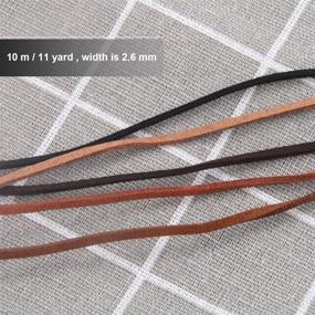 img 3 attached to 🎨 Универсальный замшевый шнур SANNIX длиной 55 ярдов и толщиной 2.6 мм: идеально подходит для создания браслетов, ожерелий и ювелирных изделий в 5 цветах.