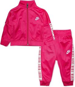 img 1 attached to 👶 Adorable Nike Baby Girls' 2-Piece Tracksuit: Perfect Fit for Active Little Ones