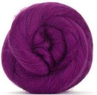 🧶 paradise fibers 4 oz 64 count dyed merino top spinning fiber in damson purple logo