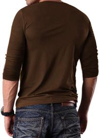 img 1 attached to 👕 Men's Clothing: YTD Casual Sleeve Henley T Shirts for Better SEO