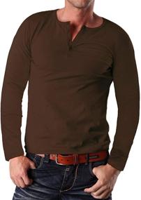 img 3 attached to 👕 Men's Clothing: YTD Casual Sleeve Henley T Shirts for Better SEO