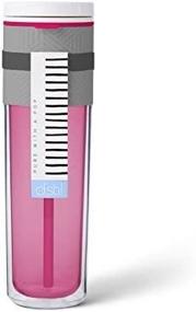 img 1 attached to Chef'n D.Stil Flip Straw Tritan Water Bottle in Pink/White/Cashmere Gray - Leakproof and Durable Hydration Solution