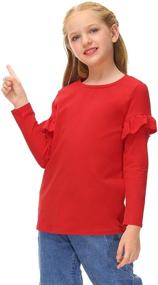 img 2 attached to BesserBay Child Ruffle Sleeve Casual Girls' Clothing: Stylish & Comfy Outfits for Little Fashionistas