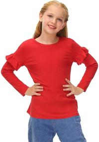 img 1 attached to BesserBay Child Ruffle Sleeve Casual Girls' Clothing: Stylish & Comfy Outfits for Little Fashionistas