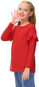 img 3 attached to BesserBay Child Ruffle Sleeve Casual Girls' Clothing: Stylish & Comfy Outfits for Little Fashionistas