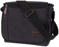 stylish modoker messenger bag: 13 inches laptop satchel bags for men, canvas shoulder bag with bottle pocket logo