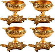 🐢 hashcart 4 pcs kuber turtle diya: handmade oil lamp for diwali decoration - traditional indian deepawali gift items логотип