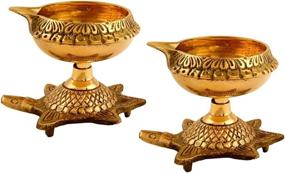 img 3 attached to 🐢 Hashcart 4 Pcs Kuber Turtle Diya: Handmade Oil Lamp for Diwali Decoration - Traditional Indian Deepawali Gift Items