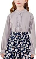 🌸 mauve garden blouse with sleeves for girls' uniform clothing logo