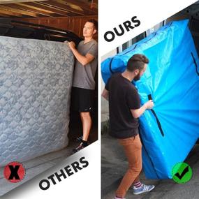 img 2 attached to 🛏️ High-Quality Queen Mattress Storage Bags with Handles – Ideal for Moving & Long Term Storage - 82" L x 62" H x 15" D (Blue)