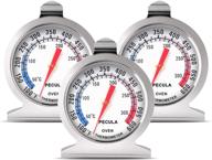 🌡️ accurate oven thermometer 3 pack: instant read stainless steel thermometer for chef-quality cooking from 50-300°c/100-600°f - ideal for oven, grill, fryer, and smoker logo