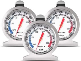 img 4 attached to 🌡️ Accurate Oven Thermometer 3 Pack: Instant Read Stainless Steel Thermometer for Chef-Quality Cooking from 50-300°C/100-600°F - Ideal for Oven, Grill, Fryer, and Smoker