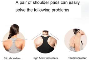 img 3 attached to Invisible Shoulder Pads Silicone Sponge 2 Pairs Push Up Enhancer Supports Reusable Non Slip Adhesive Soft Foam Natural Breathable Clothes Suit T Shirt Jacket Blazer