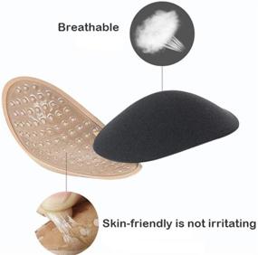 img 1 attached to Invisible Shoulder Pads Silicone Sponge 2 Pairs Push Up Enhancer Supports Reusable Non Slip Adhesive Soft Foam Natural Breathable Clothes Suit T Shirt Jacket Blazer