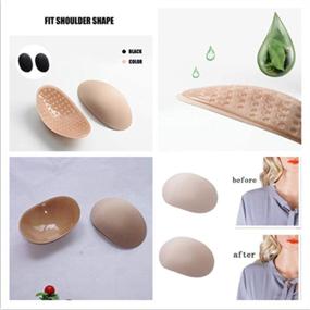 img 2 attached to Invisible Shoulder Pads Silicone Sponge 2 Pairs Push Up Enhancer Supports Reusable Non Slip Adhesive Soft Foam Natural Breathable Clothes Suit T Shirt Jacket Blazer