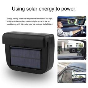 img 2 attached to Car Ventilator Window Solar Ventilator, Solar-Powered Exhaust Fan for Car Radiator with Window Windshield Auto Air Vent Cooling System for Cooler Driving Experience